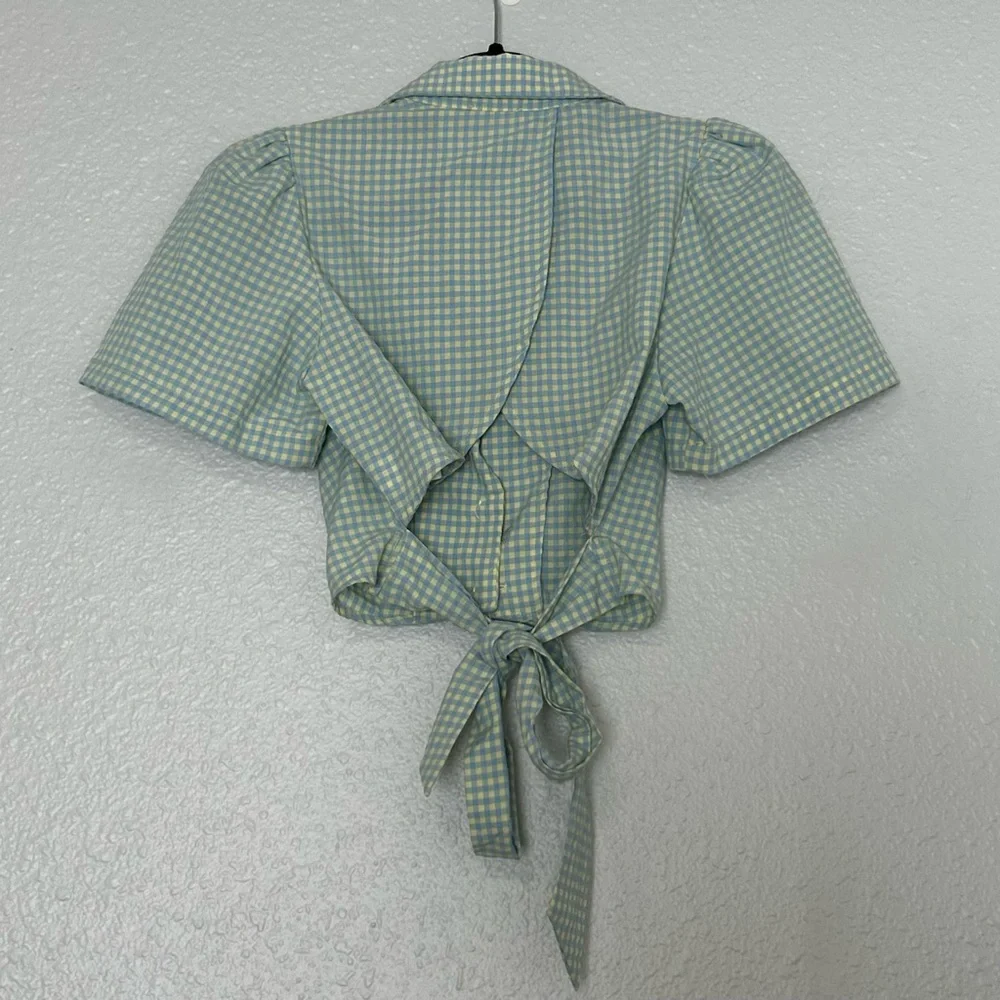 Milk and Honey Gingham Crop Top - Picture 9 of 12